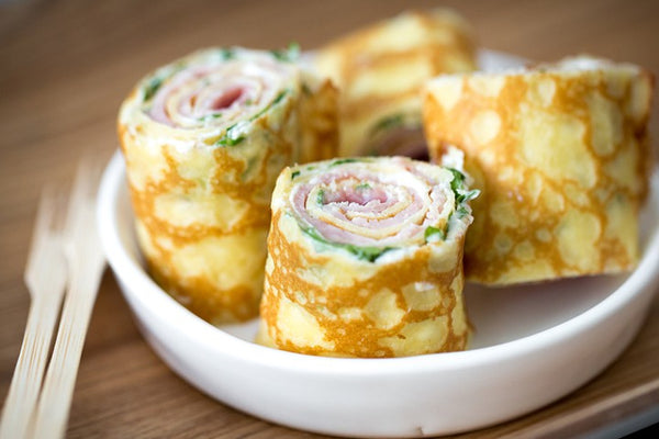 Ham and Herb Cheese Crêpe Maki Rolls