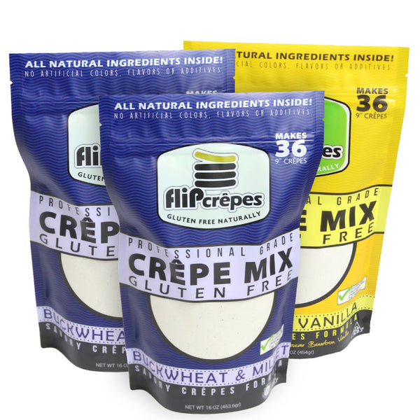 Box of 3 Gluten Free Crêpe & Pancake Mix Bundle